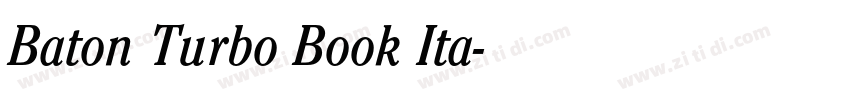 Baton Turbo Book Ita字体转换